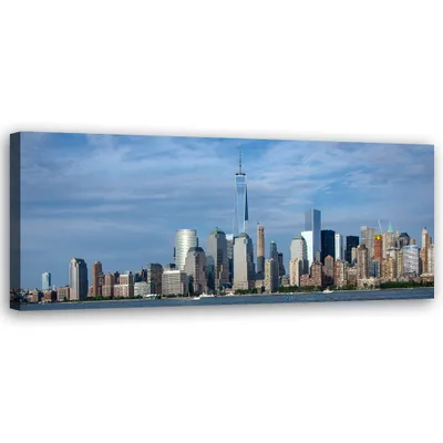 Produktbild von Leinwandbild Manhattan New York 120x40 Feeby Blau bild für die wand bereit zum aufhängen