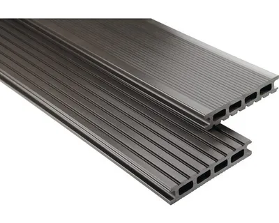 Produktbild von Konsta WPC Terrassendiele Primera Hohlkammerprofil graubraun glatt 3500 x 145 x 26 mm