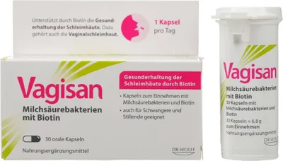Produktbild von VAGISAN Milchsäurebakterien mit Biotin Kapseln 30St PZN 19335708