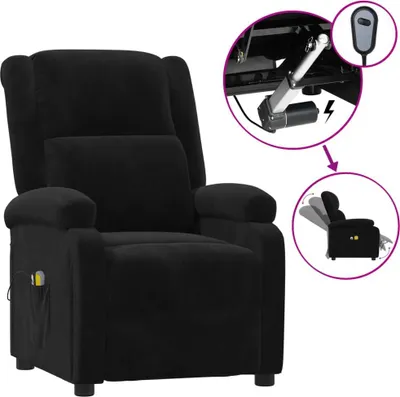 Produktbild von vidaXL Massagesessel Elektrisch Schwarz Samt
