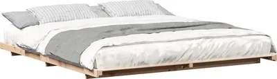 Produktbild von vidaXL Bettrahmen Braun 200 x 200 cm Massives Kiefernholz