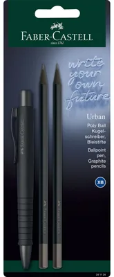 Image de FABER-CASTELL 241124 FABER-CASTELL Kugelschreiber-Set Urban schwarz Schreibfarbe blau, 1 Set