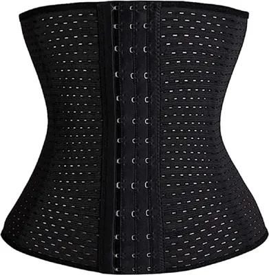 Produktbild von COOL-i ® Bauch- und Rückenstützgürtel, Waist Trainer,Taillenformer Mieder,Figurformender Body Shapewear Gürtel mit Haken- und Ösenverschluss (Schwarz 2XL)