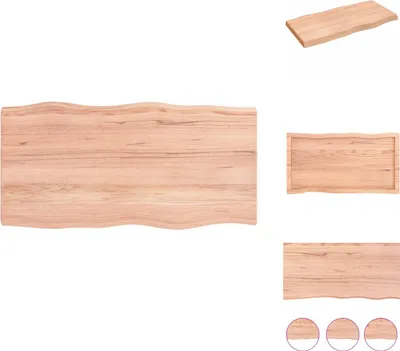 Produktbild von vidaXL Tischplatte 100x50x(2-6) cm Massivholz Behandelt Baumkante - Tischplatten