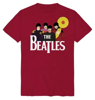 Produktbild von The Beatles T-Shirt Herren Yellow Submarine Band rot L