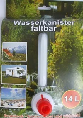 Produktbild von Wasserkanister Kanister Mit Hahn 14 Liter Faltbar Für Camping Outdoor Urlaub