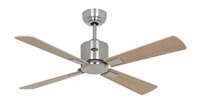 Obrázek produktu pro Energeticky úsporný stropní ventilátor s dálkovým ovládáním Eco Neo III WiFi 103 cm kartáčovaný chrom Lopatky javor / buk