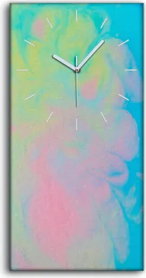 Produktbild von Wandbild Leinwand Bilder mit Uhr Geräuschlos 30x60 Malerei Abstrakte Kunst - weiße Hände