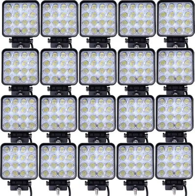 Immagine prodotto di Greenmigo 20x 48W Led Faro Offroad Lampada Flood luce di lavoro LED luce di lavoro 12V 24V faro ausiliario luce di retromarcia per trattore escavatore SUV - 60 gradi Impermeabile IP67 4320LM