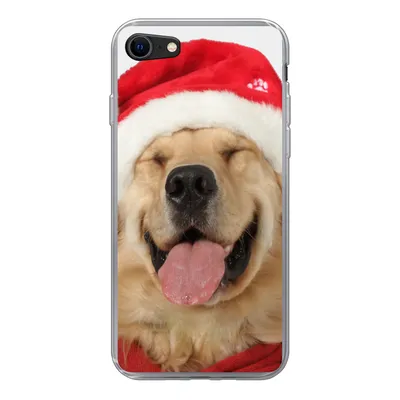 Produktbild von MuchoWow® Handyhülle Schutzhülle Hülle für iPhone 8 Hund - Lustig - Lachen - Kinder - Jungen - Mädchen Silikon Softcase Handy Hülle - Schutzhaube