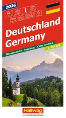 Produktbild von Hallwag Strassenkarte Deutschland 2026 1:750.000