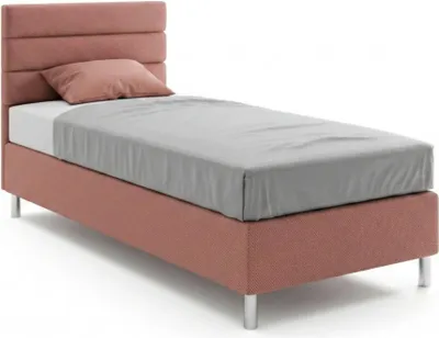 Produktbild von Hotelbett 80x200 cm - Rosa - Polsterbett für Hotels und Pensionen - Boxspringbett - Wasserabweisend - Als Doppelbett Stellbar - ANFI