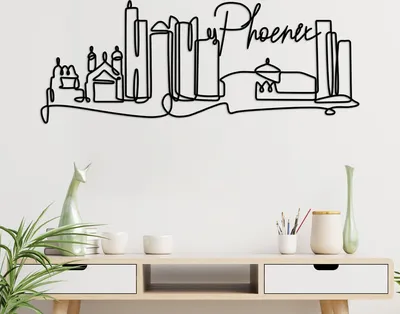 Immagine prodotto di Wallity, Phoenıx- DYU1144, Nero, Altre decorazioni per la casa, 120 x 45 x 1,5 cm, 100% metallo