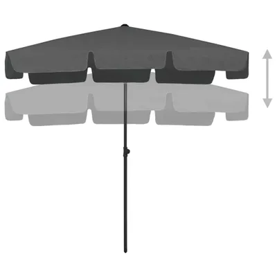 Produktbild von Hochwertigen Möbel Sonnenschirme - Anthrazit Strandschirm Anthrazit 200x125cm NEU8539400
