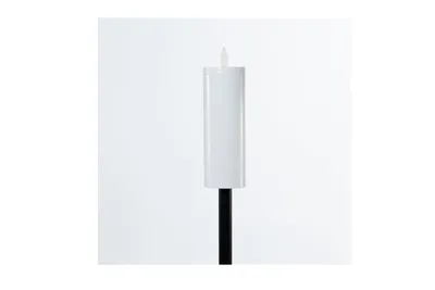 Produktbild von Coen Bakker Solarfackel Gartenfackel weiß wackelnde Flamme 6x83cm Lichtsensor warmweiß