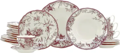 Produktbild von CreaTable, 24773, Adelaide Rot, Kombiservice 20-tlg, Porzellan