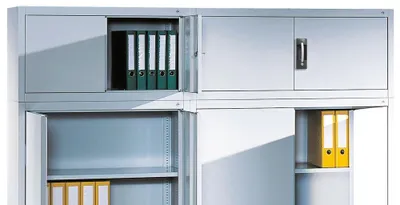 Produktbild von Aufsatzschrank, BxTxH 1200x500x500 mm, RAL 7035/3003