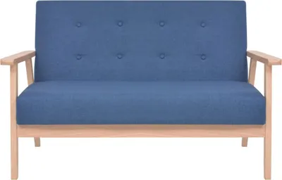 Obrázek produktu pro vidaXL Pohovka na 2 sedadla Látka Modrá