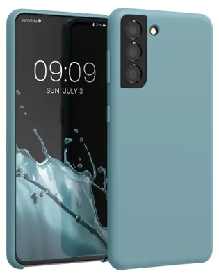 Produktbild von kwmobile Handyhülle für Samsung Galaxy S21 Hülle - Case Silikon - Kabelloses Laden - Schutzhülle Cover in Antique Stone