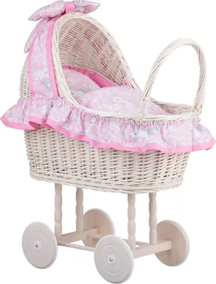 Obrázok produktu pre Kočík pre bábiku LULU Willow s posteľnou bielizňou 48X28 H38/60 CM