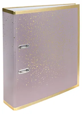 Produktbild von Interdruk Lever Arch File A4 75 mm - Metallic Design - Satin Gold Sparkling
