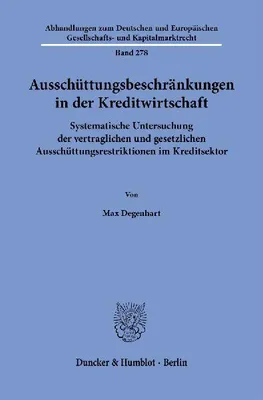 Produktbild von Ausschüttungsbeschränkungen im Kreditgeschäft