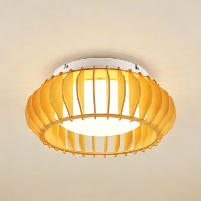 LED-Holz-Deckenleuchte 22W 3000K 2200lm 40cm