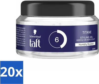Zdjęcie produktu dla Taft - Titane 6 - Żel do stylizacji - Mocna stylizacja - 250 ml - Value pack - 20 szt