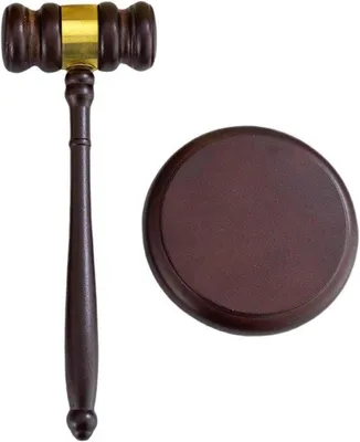 Produktbild von Hammer und Blocksatz - Zeremonieller Hammer - Formelle Treffen - Massivholz - 24,5 cm Hammer - Naturholz
