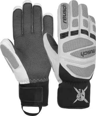 Produktbild von Reusch Fingerhandschuhe Worldcup Warrior DG mit winddichter, atmungsaktiver Funktion 1030 white / glacier grey 8