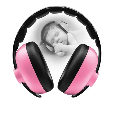 Produktbild von Baby Kopfhörer mit Geräuschunterdrückung, für Babys von 3 Monaten bis 3 Jahren, verstellbar, bequem, sicher, rosa, für Reisen, Musik und Lärmreduktion