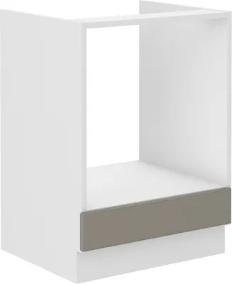 Zdjęcie produktu dla Szafka pod piekarnik SOPHIA – szerokość 60 cm, jasnoszara/biała