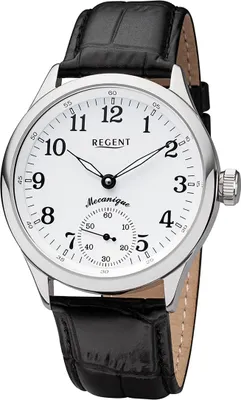 Produktbild von Regent Lederband Herren Uhr GM-2117 Armbanduhr Handaufzug schwarz Lederarmband D2URGM2117
