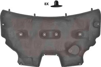 Produktbild von VAN WEZEL 1807460 Motorraumdämmung für FORD Fiesta Mk6 Schrägheck (JA8, JR8) Motorhaube Motorhaubendämmung