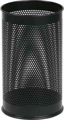 Produktbild von Papierkorb Metall 15 Liter schwarz Packung mit 2 Stück
