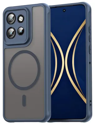 Image de Étui magnétique pour Motorola ThinkPhone 25, coque Magsafe, coque de protection, cadre en TPU résistant aux chocs, anneau magnétique puissant, bleu