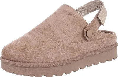 Produktbild von Ital-Design Damen Freizeitschuhe Warm gefüttert Wildlederoptik Hausschuhe 87118490 Hellbraun Gr. 36