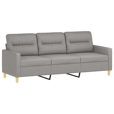 Image de canapé 3 places gris clair 180 cm tissu