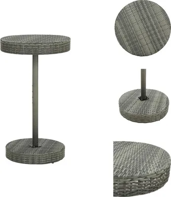 Obrázek produktu pro vidaXL Zahradní stůl šedý 60,5x106 cm polyratan - Zahradní stoly