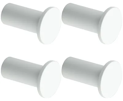 Image de Crochets muraux pour manteaux, crochets à visser blancs, crochets pour serviettes en acier inoxydable, crochets muraux, lot de 4, crochets de vestiaire pour la salle de bains, la cuisine et la chambre à coucher
