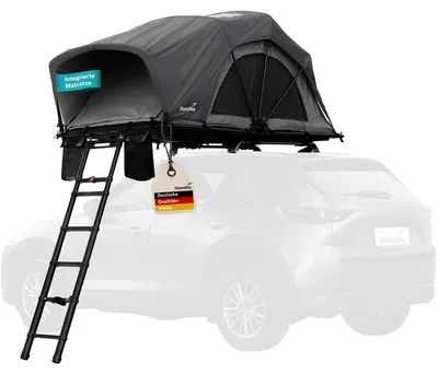 Produktbild von Skandika Dachzelt Skyland 214 x 130 Sleeper| Autodachzelt für 2 Personen, Autozelt mit Matratze, schwarze Schlafkabine, feuerhemmend