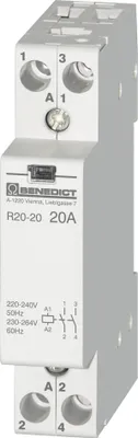 Obrázok produktu pre Benedict inštalačný kontaktor, 20 A, 220–240 V, 50 Hz, 230–264 V, 60 Hz, 1 ks.