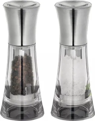 Obrázok produktu pre Küchenprofi New York, Súprava mlynčeka na soľ a korenie, Nerezová oceľ, Priehľadná, 127 mm, 233 g