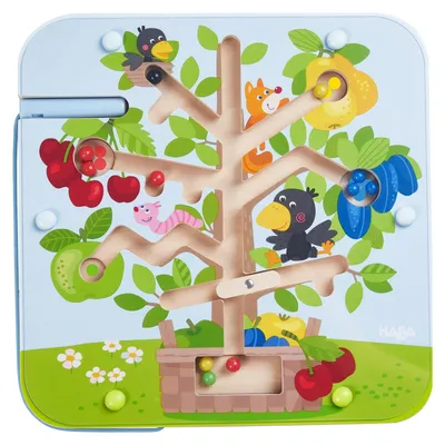 Produktbild von Magnetspiel Obstgarten Labyrinth mit Magnetstift aus Holz LERNE UND SPIELE