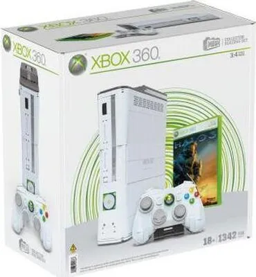 Produktbild von Mattel MEGA XBOX 360 Konsole Bausatz, Maßstab 3/4, 177,8 mm B x 254 mm T x 228,6 mm H, Kunststoff, Mehrfarbig, mit Lichteffekten, herausnehmbarem Laufwerk, Halo 3-Disk, baubarem Controller und fälschungssicherem Siegel, 1342 Teile, für Sammler und Baumeister ab 18 Jahren