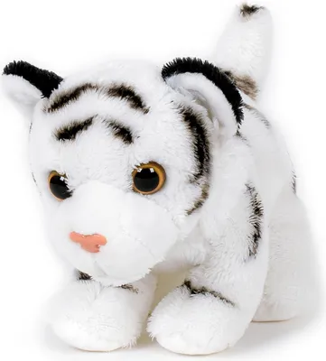 Produktbild von Plüschtier Tiger weiß 12 cm, Stofftier Kuscheltier Raubkatze Softplüsch Wildtier