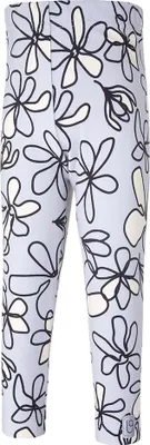 Produktbild von Dunkelgraue Leggings mit Blumenmuster, Baumwolle, reflektierend, Größe 86-128