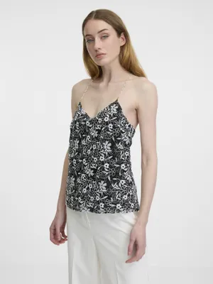 Produktbild von Orsay Schwarzes gemustertes Tanktop für Damen 1000603660000__34