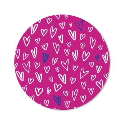 Produktbild von MuchoWow® Mauspad Mousepad Herzen - Design - Romantisch 20x20 cm - Mousepads - Maus Mat - Pad - Mausunterlage - Schreibtischmatte