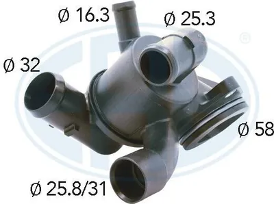 Produktbild von ERA Thermostat Kühlmittel 87°C für VW GOLF VI (5K1) TIGUAN (5N) Passat Variant (3C5) GOLF PLUS (5M1, 521) für AUDI A3 Sportback (8PA)